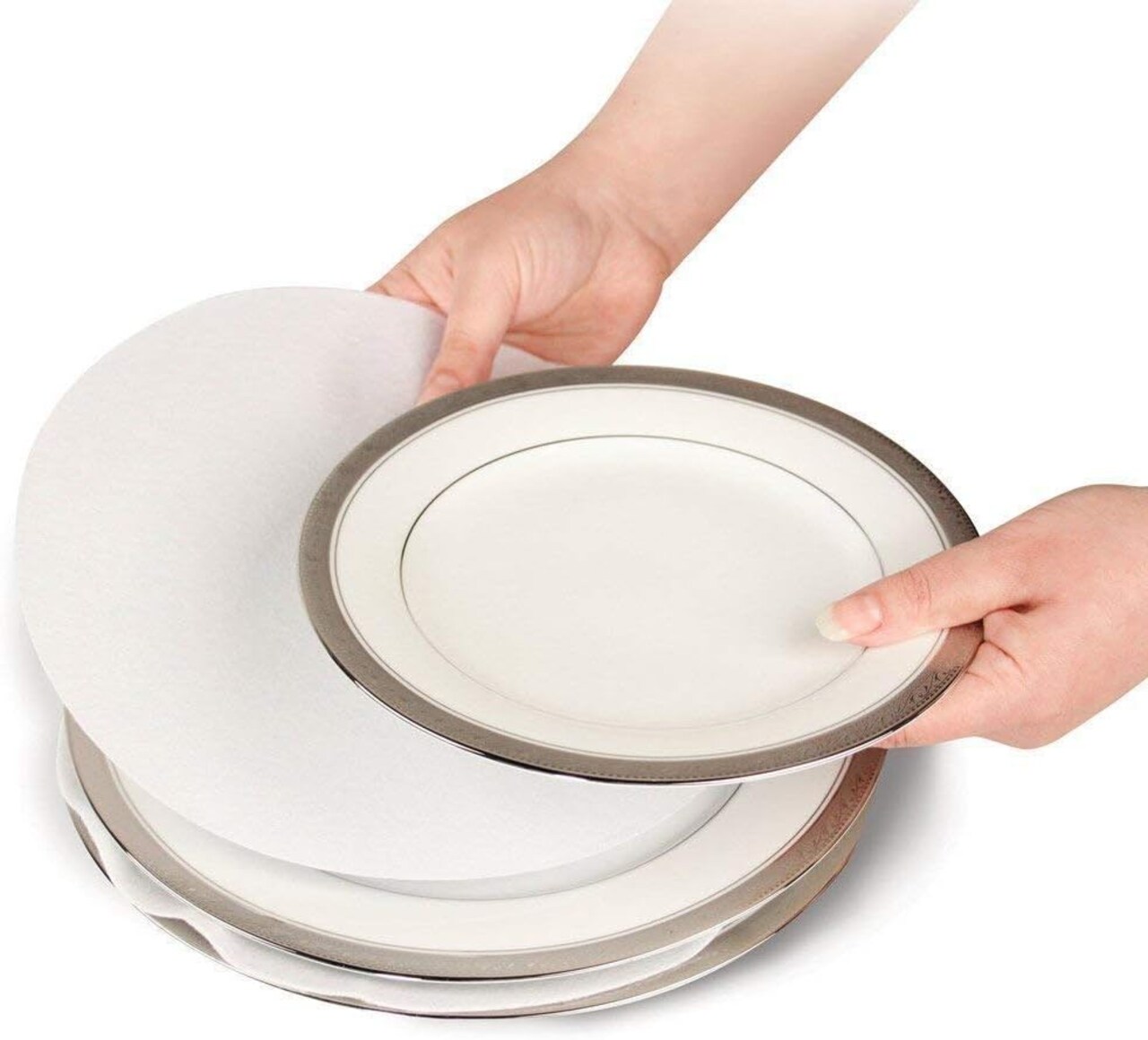 Plate Separators - Set Of 48 And 3 Different Size - Thick and Premium Soft Felt Plate Dividers